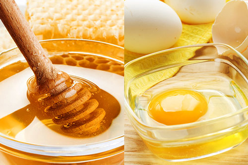 cách làm căng da mặt bằng mật ong và lòng trắng trứng